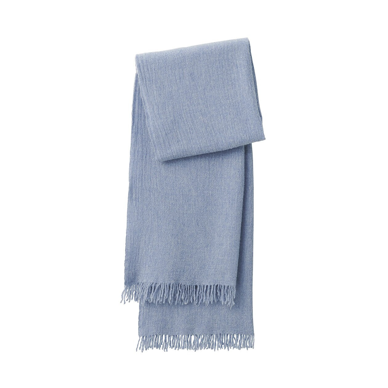 Szal wełniany niebieski