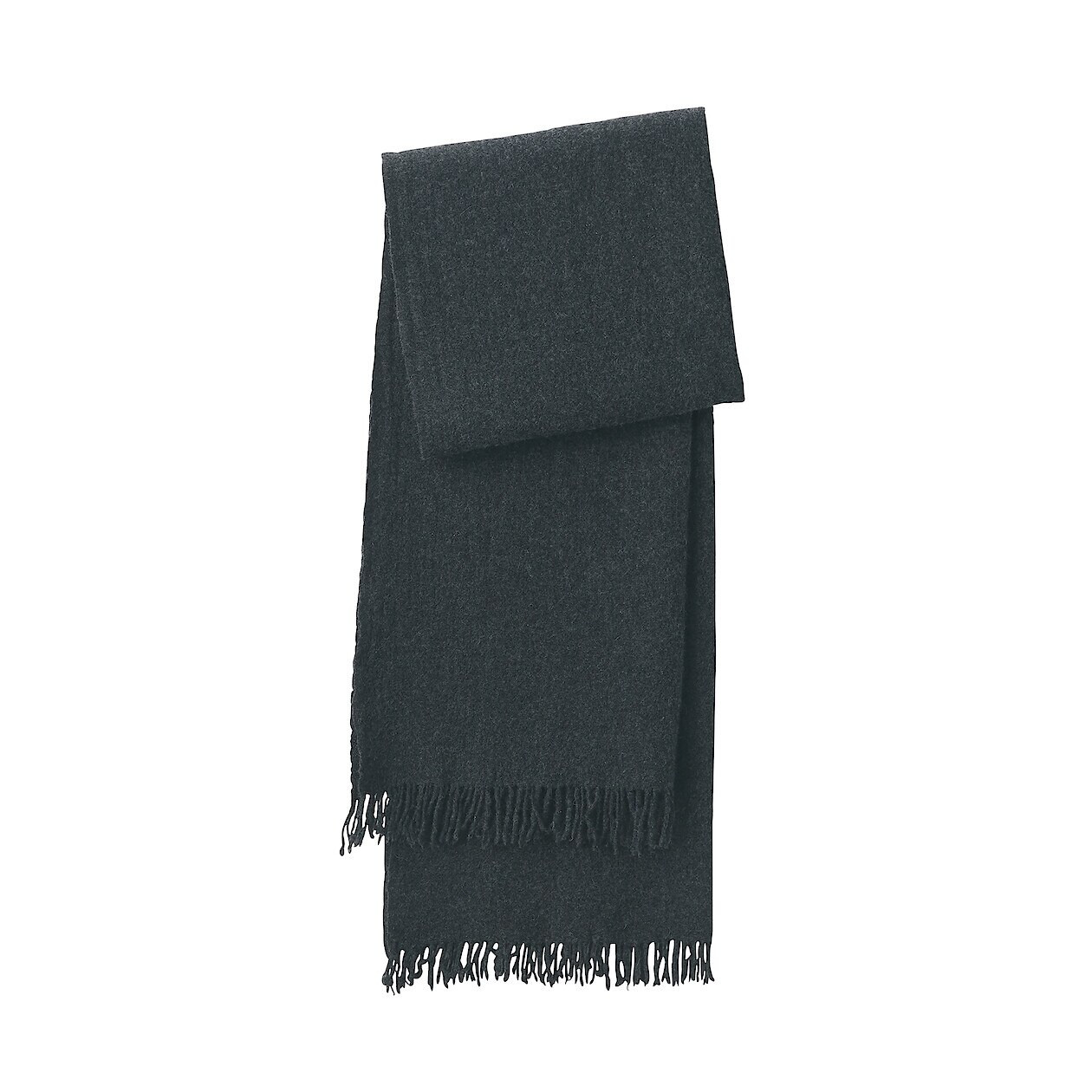 Szal wełniany grafitowy