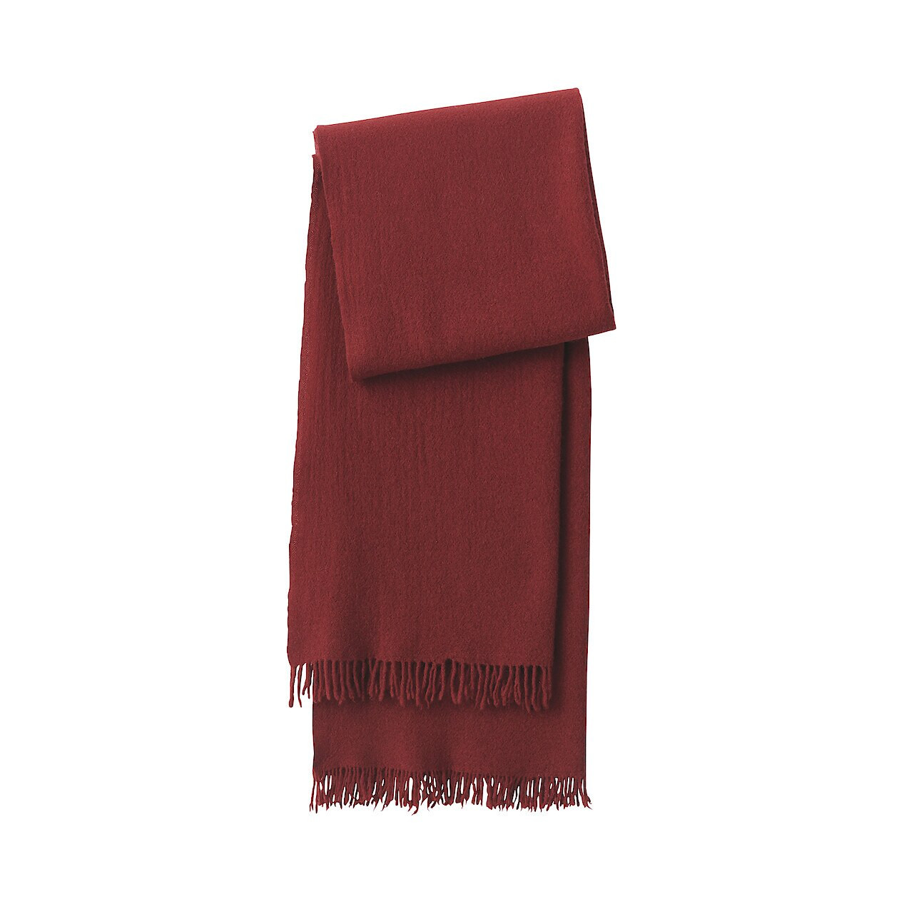 Szal wełniany czerwony