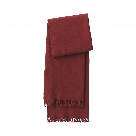 Szal wełniany czerwony