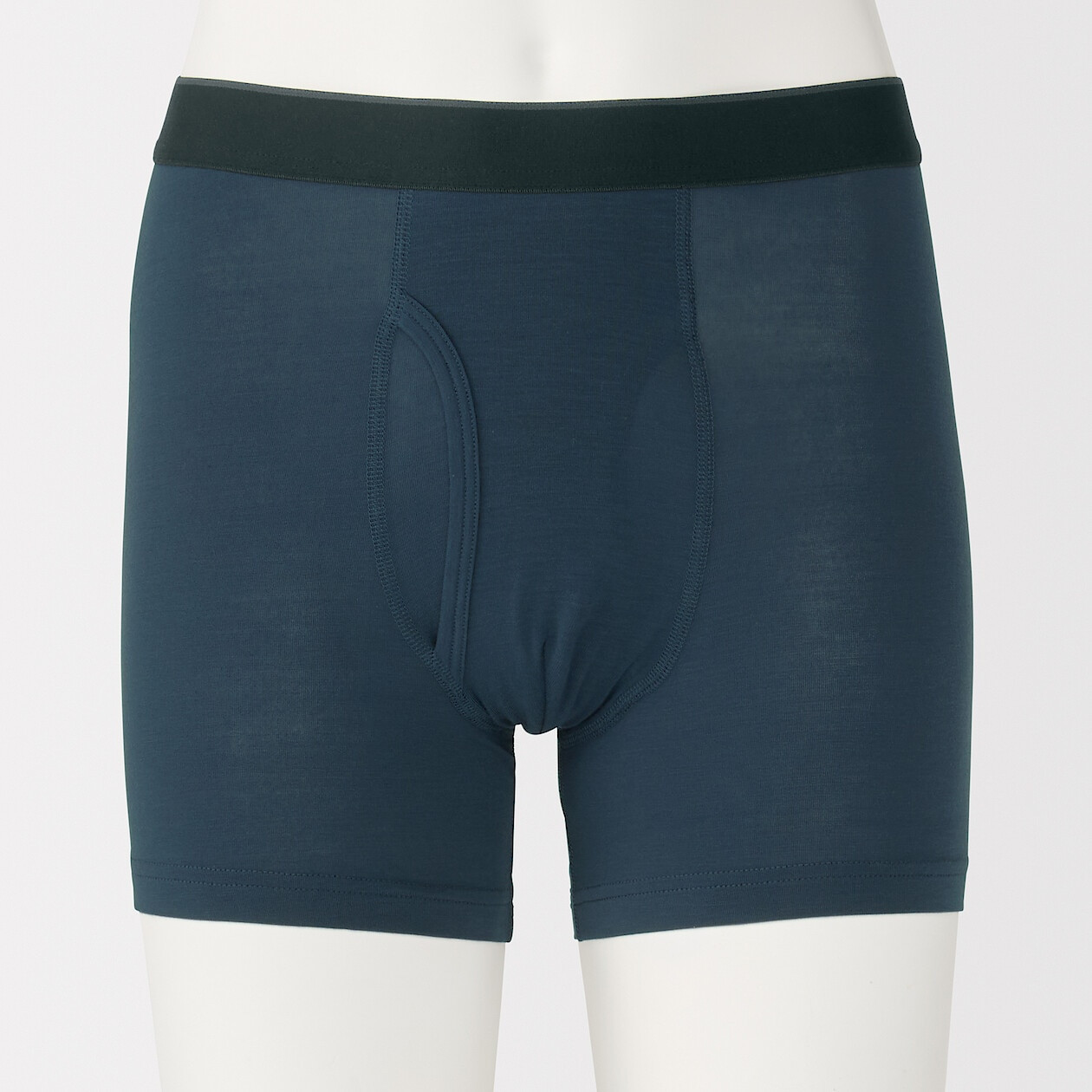 Bokserki z lyocellu długie granatowe