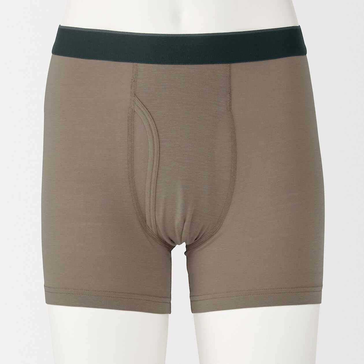 Bokserki z lyocellu długie brązowe