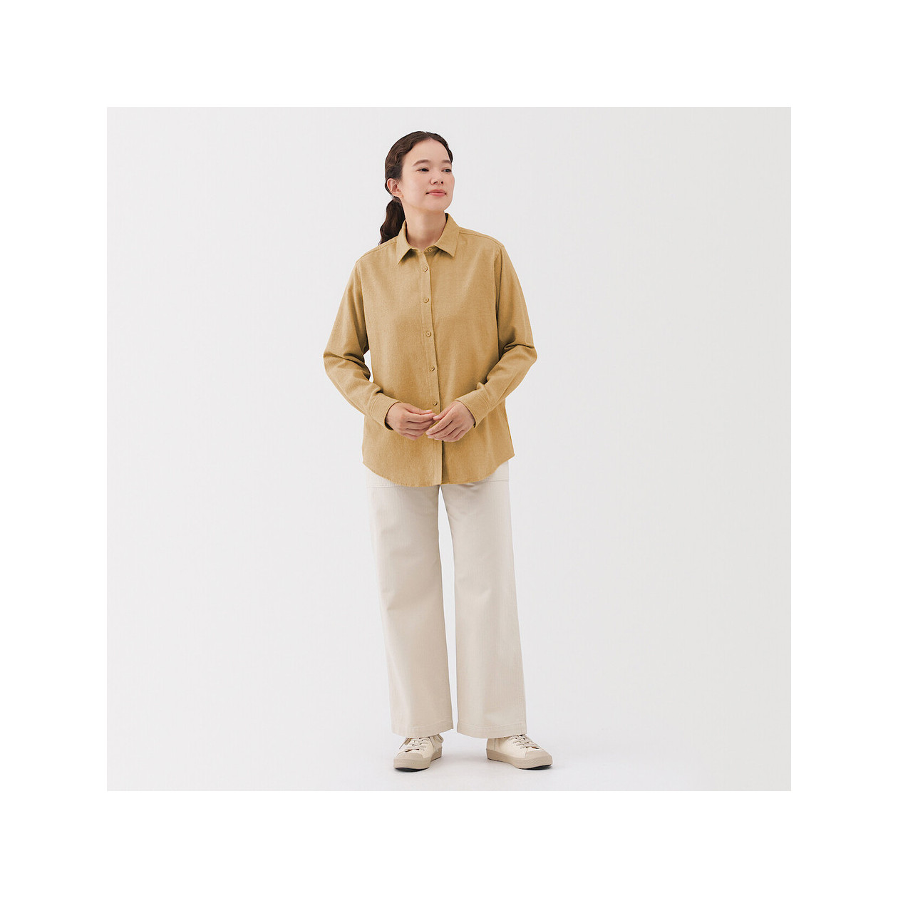 Koszula flanelowa musztardowa