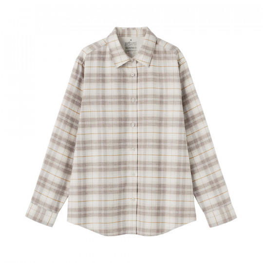 Koszula flanelowa w kratę biała