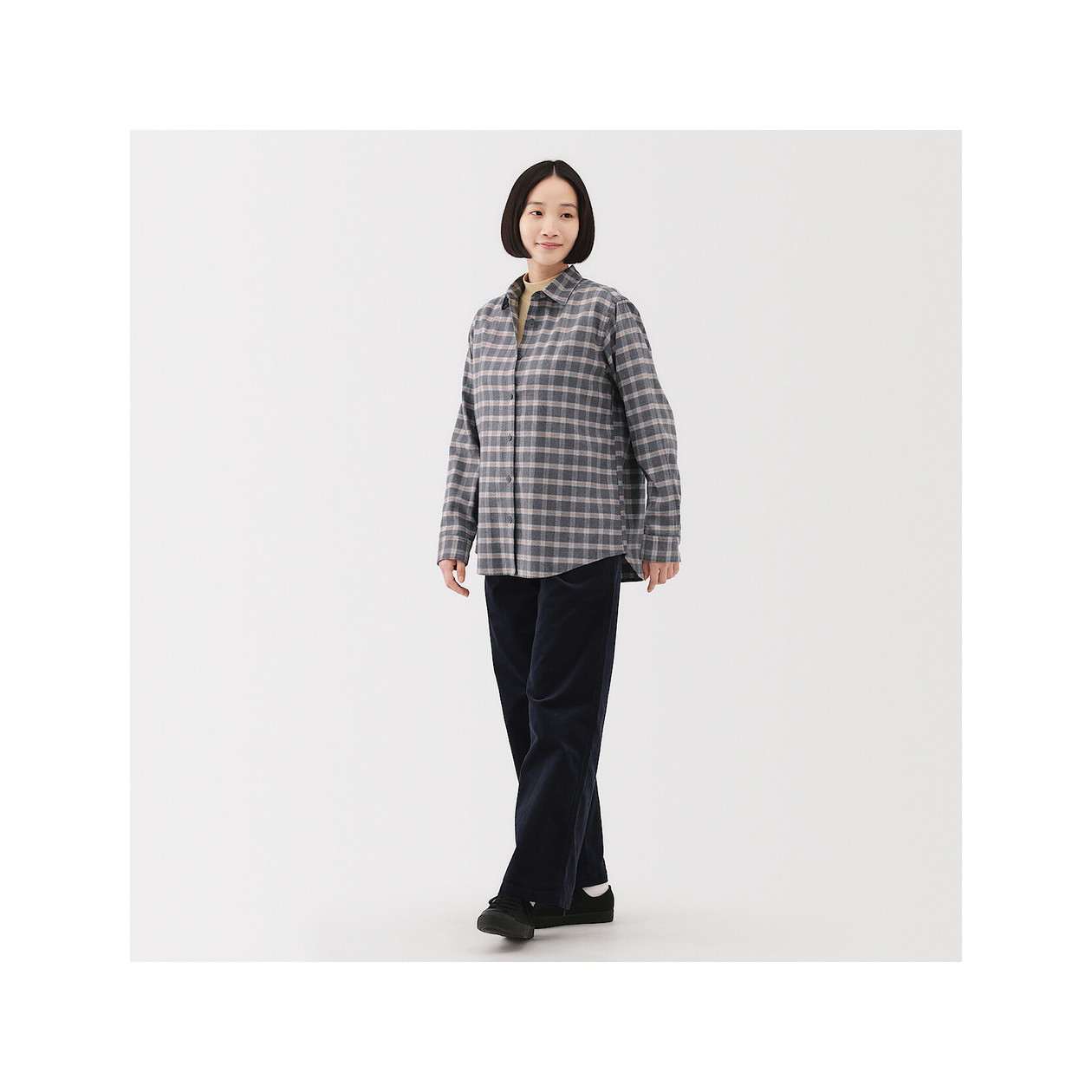 Koszula flanelowa w kratę szara