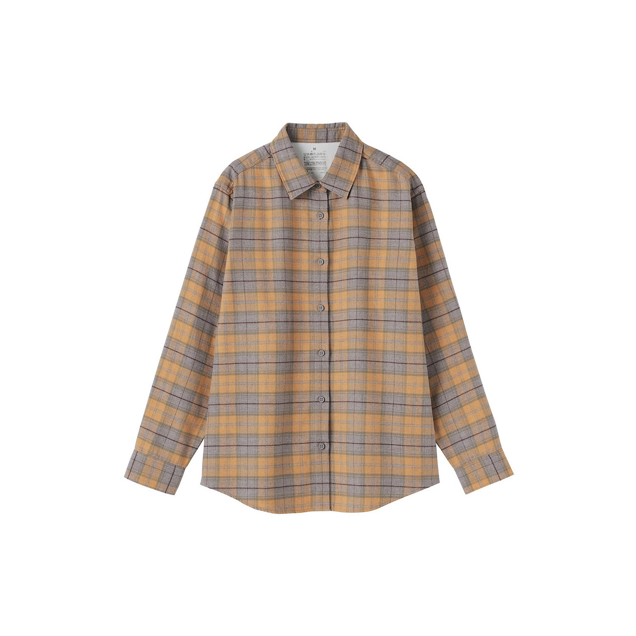 Koszula flanelowa w kratę musztardowa