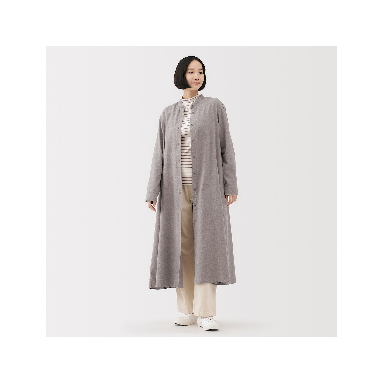 Sukienka flanelowa beżowa