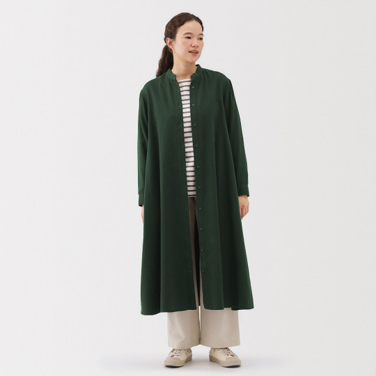 Sukienka flanelowa ciemnozielona