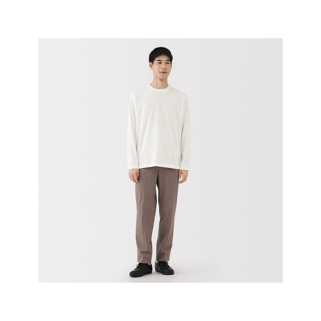 Koszulka z długim rękawem z bawełny czesanej biała