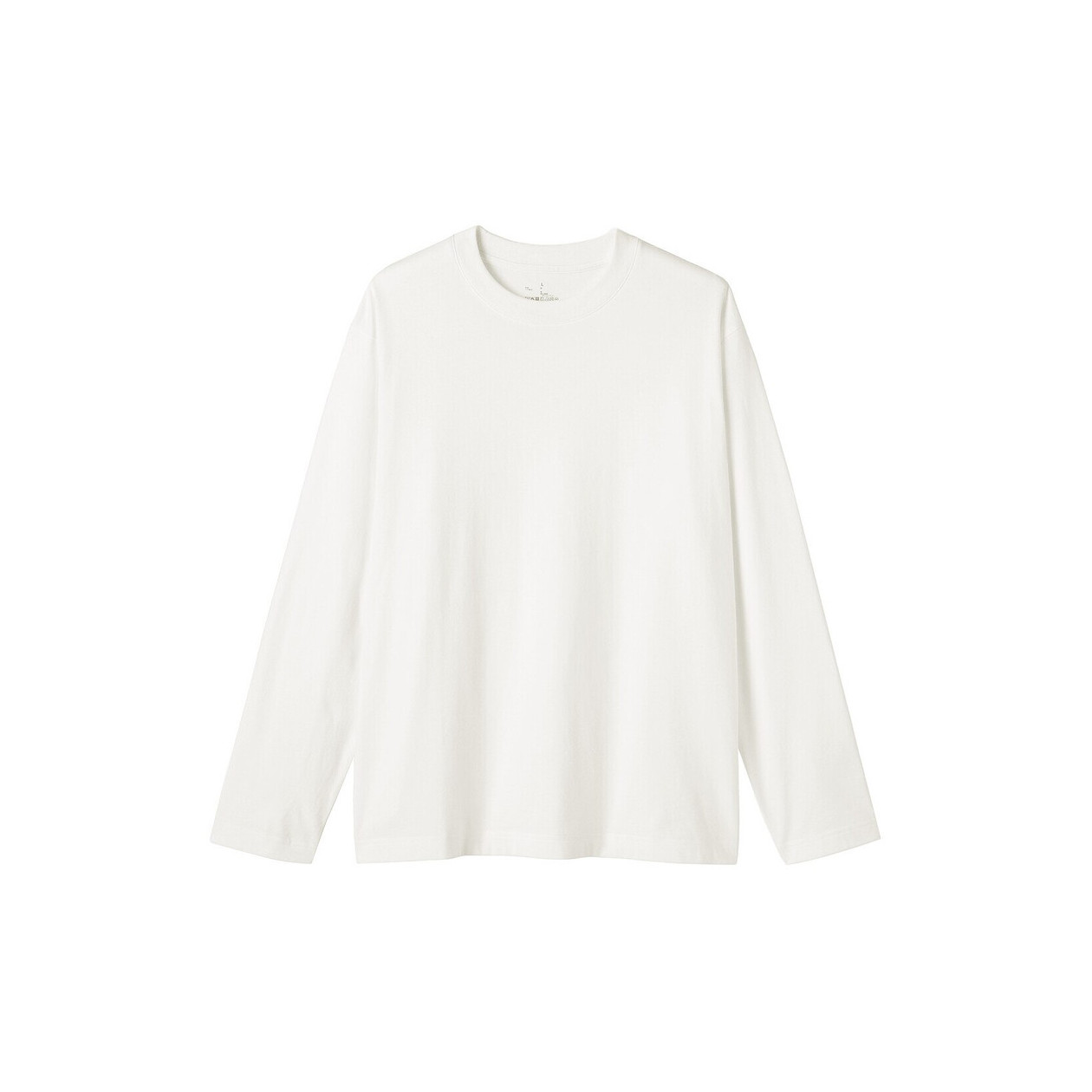 Koszulka z długim rękawem z bawełny czesanej biała