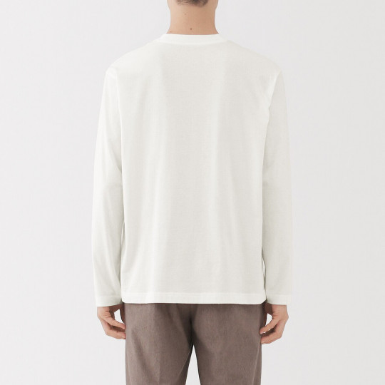 Koszulka z długim rękawem z bawełny czesanej czarna