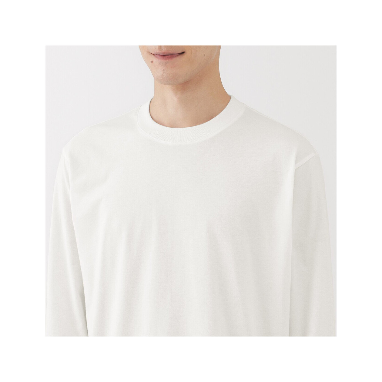 Koszulka z długim rękawem z bawełny czesanej czarna