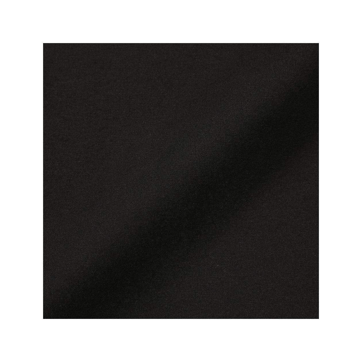 Koszulka z długim rękawem z bawełny czesanej czarna