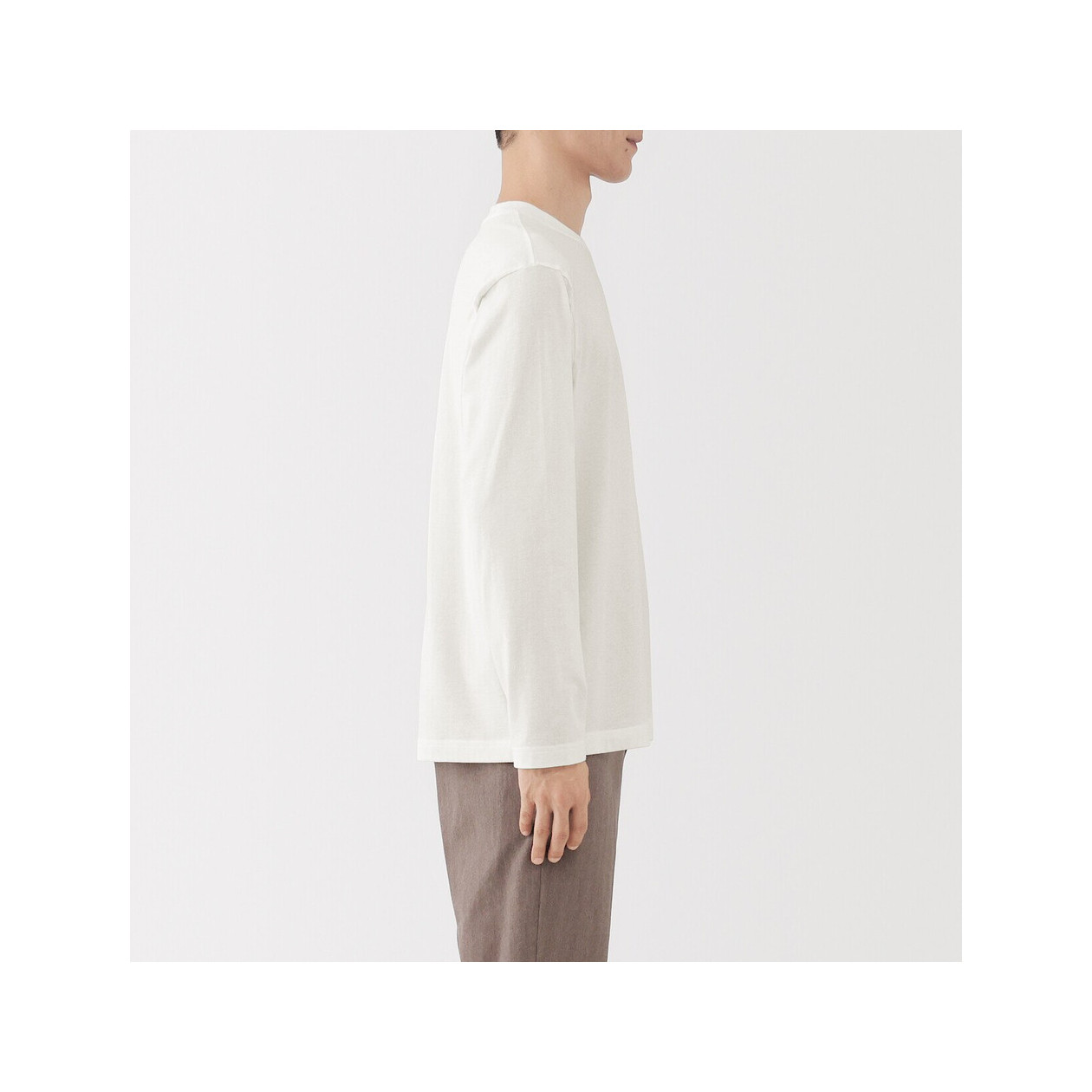 Koszulka z długim rękawem z bawełny czesanej zielona