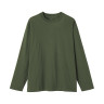 Koszulka z długim rękawem z bawełny czesanej zielona