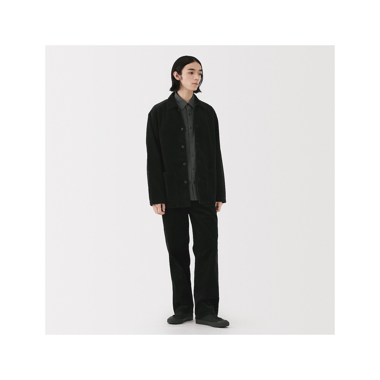 Kurtka koszulowa sztruksowa czarna