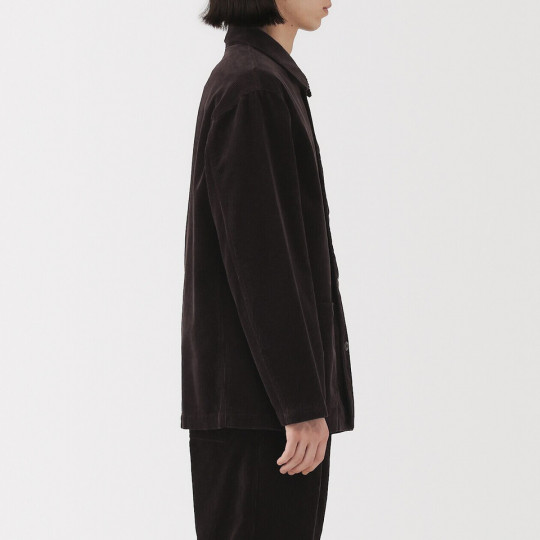 Kurtka koszulowa sztruksowa szarobrązowa