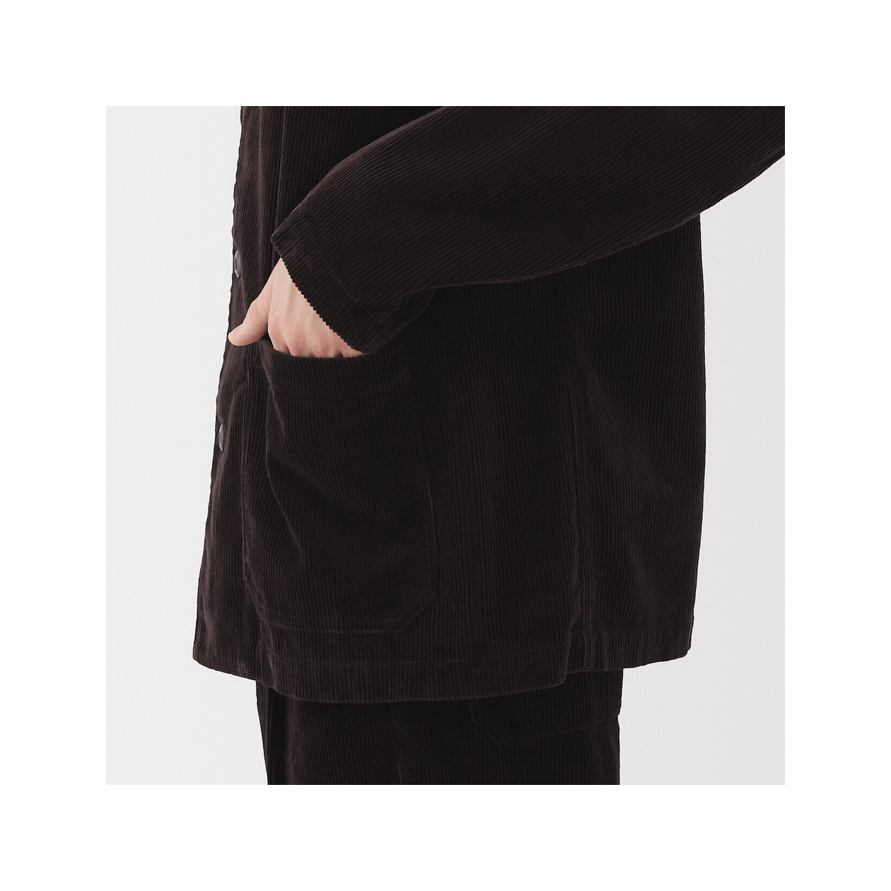 Kurtka koszulowa sztruksowa szarobrązowa