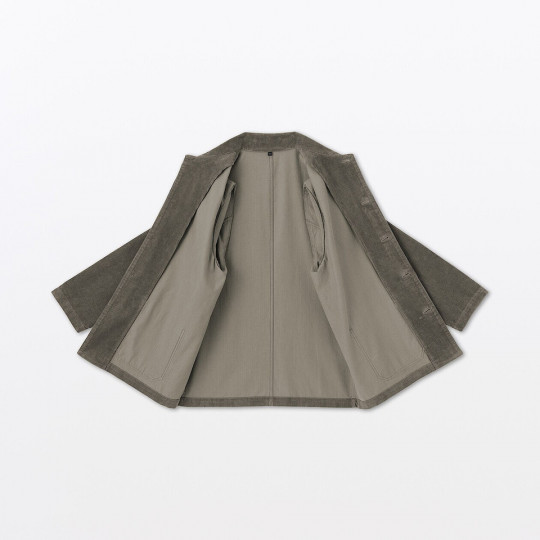 Kurtka koszulowa sztruksowa szarobrązowa