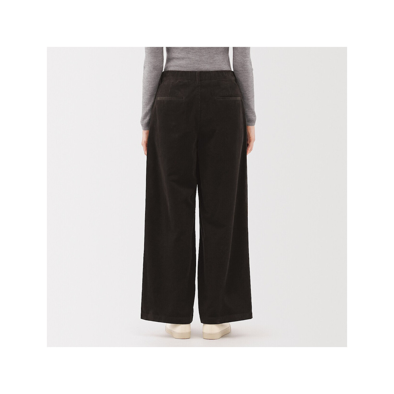 Spodnie sztruksowe z kapoku kremowe