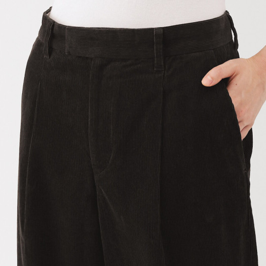 Spodnie sztruksowe z kapoku kremowe