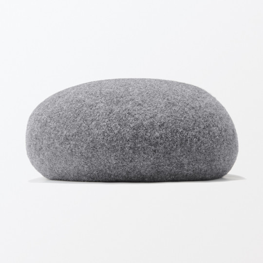 Beret wełniany szary