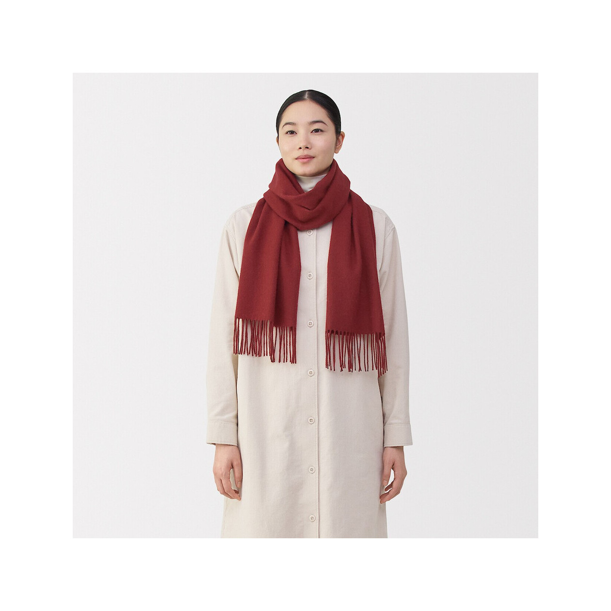 Szalik wełniany czerwony