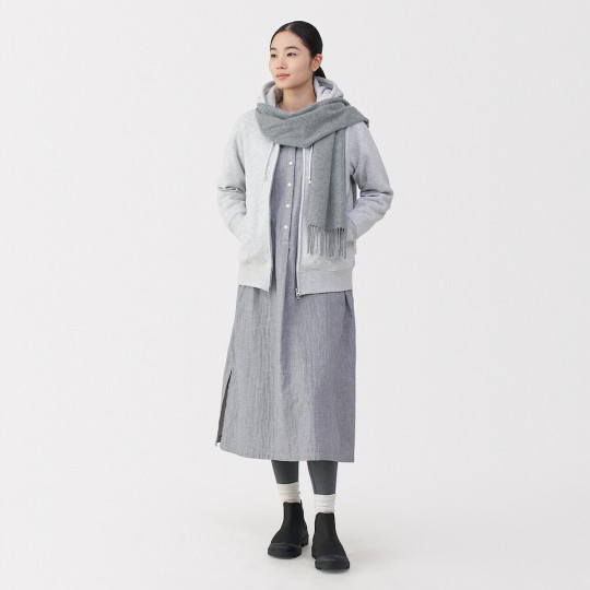 Szalik wełniany szary