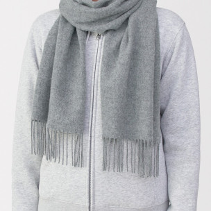 Szalik wełniany szary