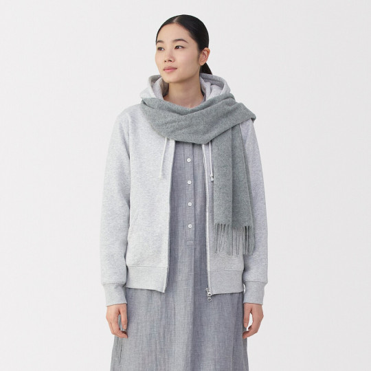 Szalik wełniany szary