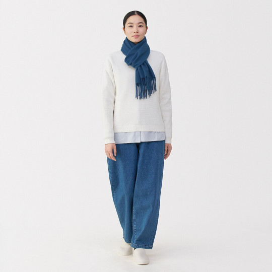 Szalik wełniany niebieski