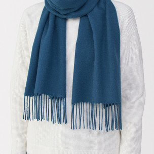 Szalik wełniany niebieski