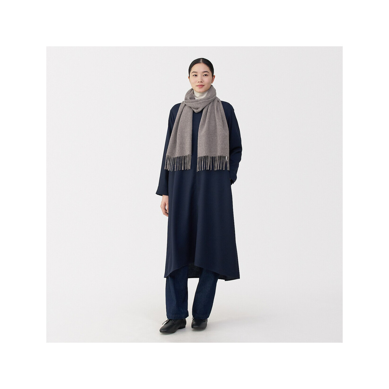 Szalik wełniany brązowy