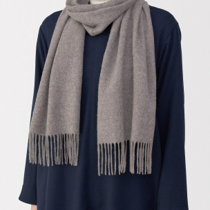 Szalik wełniany brązowy