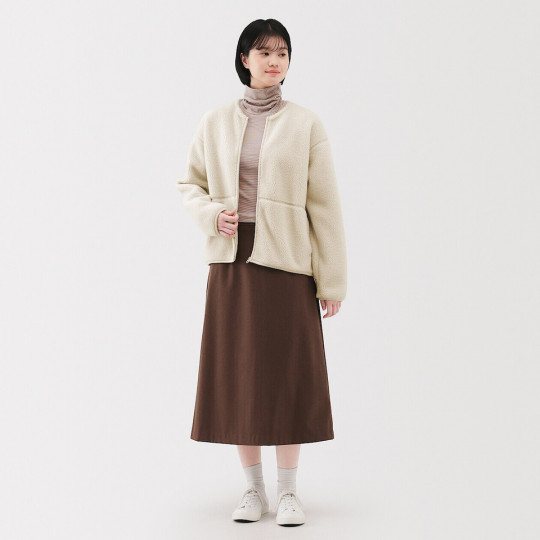 Bluza z polaru rozpinana kremowa