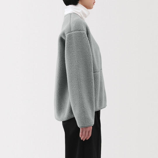 Bluza z polaru rozpinana kremowa