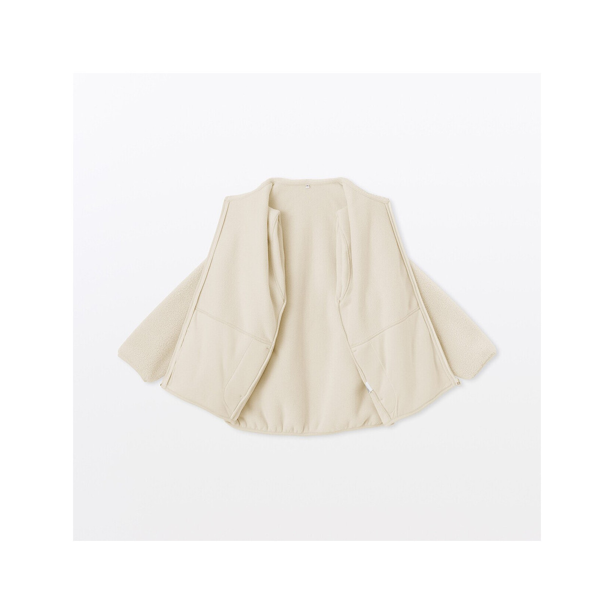 Bluza z polaru rozpinana kremowa