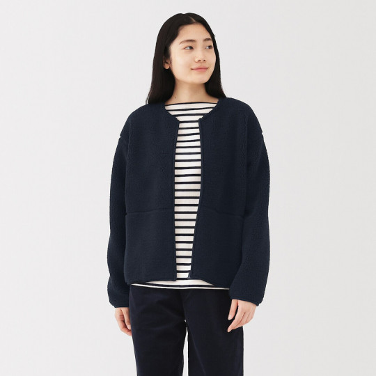 Bluza z polaru rozpinana granatowa