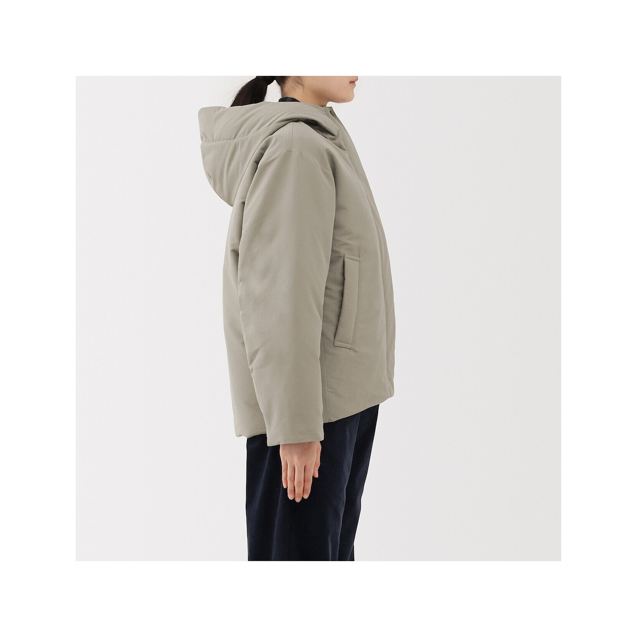 Kurtka puchowa z kapturem czarna