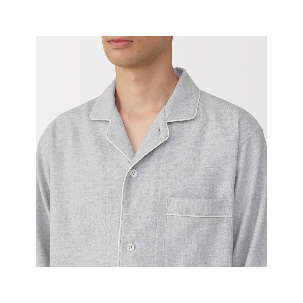 Piżama męska flanelowa szara