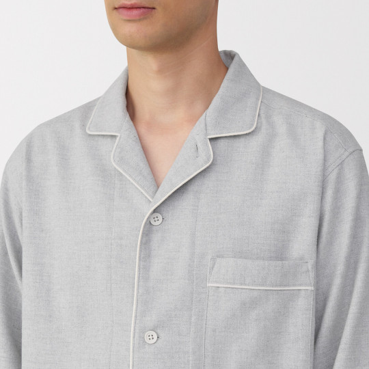 Piżama męska flanelowa szara