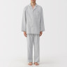 Piżama męska flanelowa szara