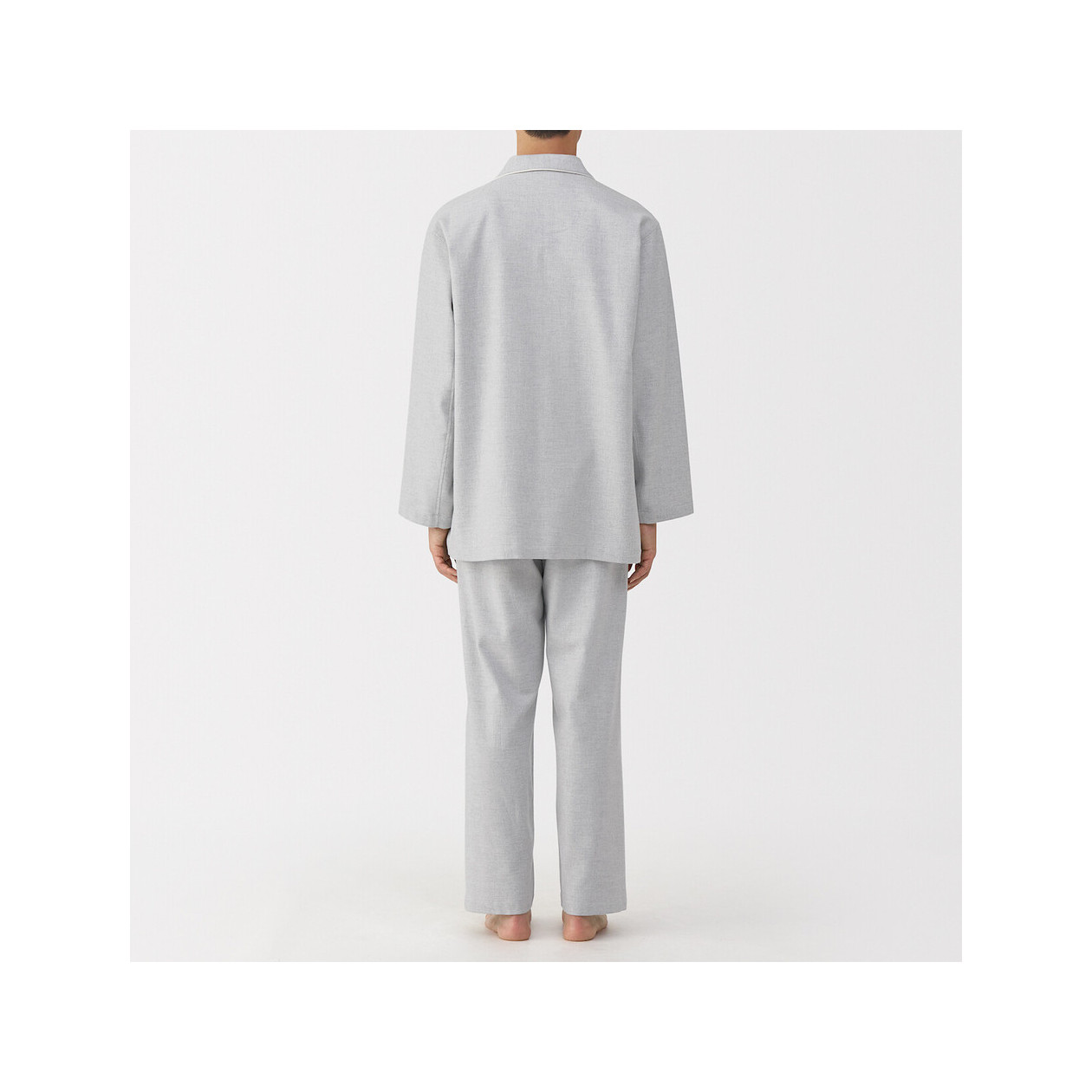 Piżama męska flanelowa szara