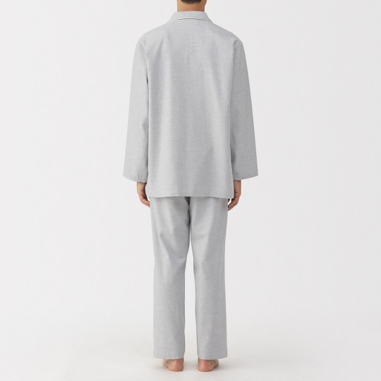 Piżama męska flanelowa szara