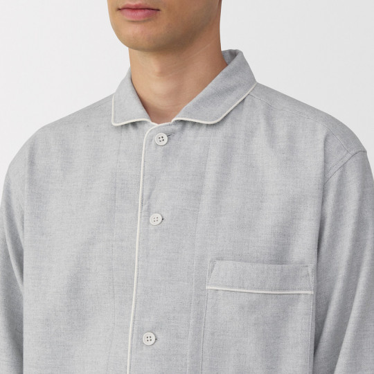 Piżama męska flanelowa szara