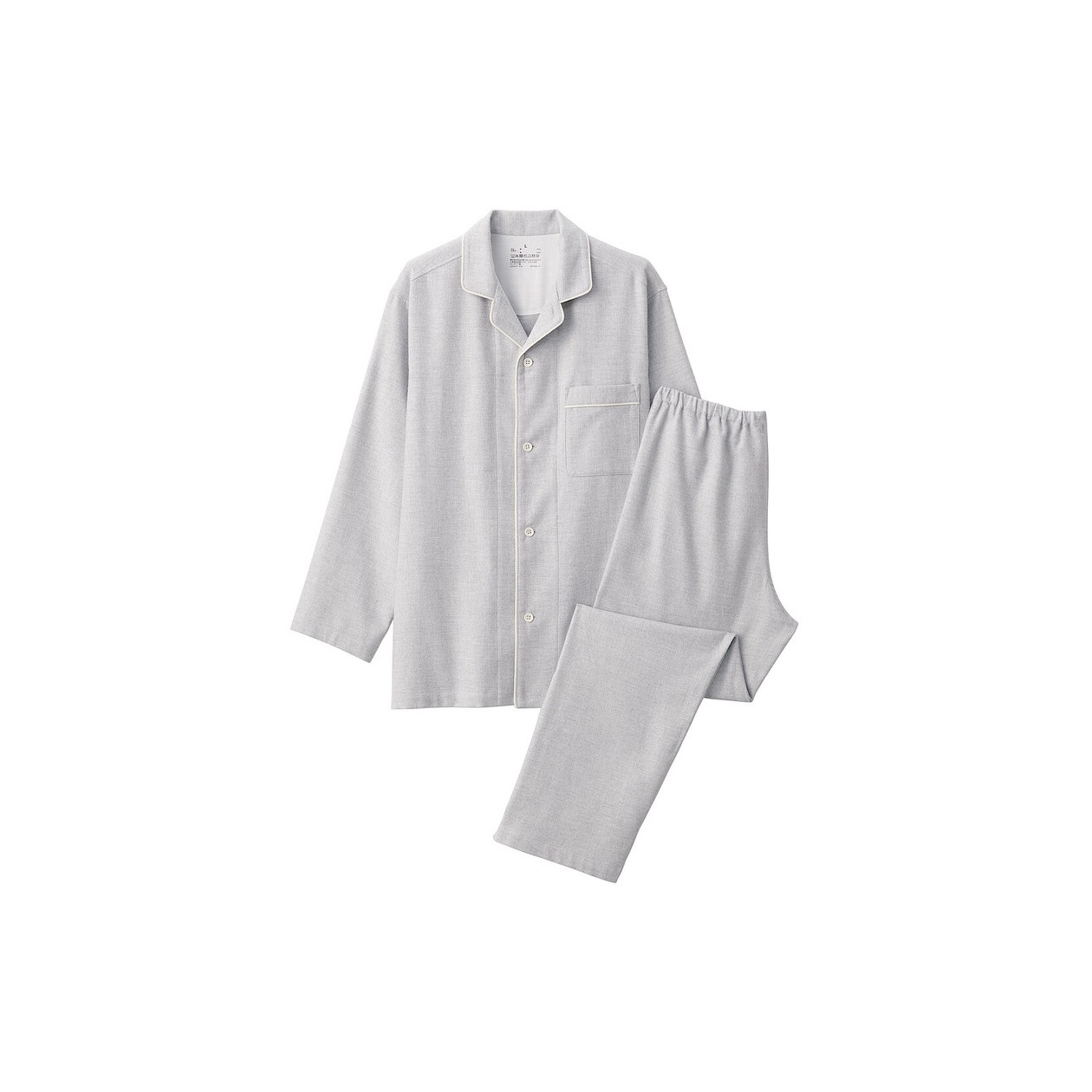 Piżama męska flanelowa szara