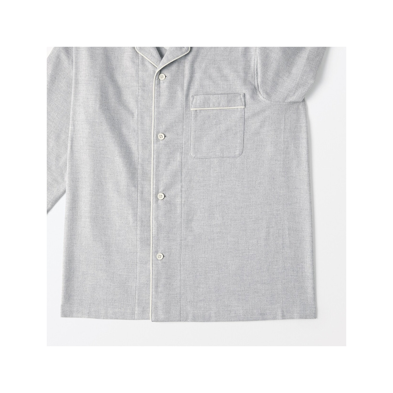 Piżama męska flanelowa szara