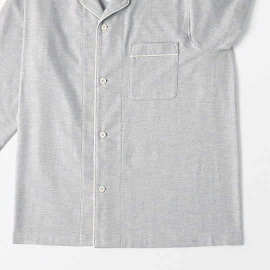 Piżama męska flanelowa szara