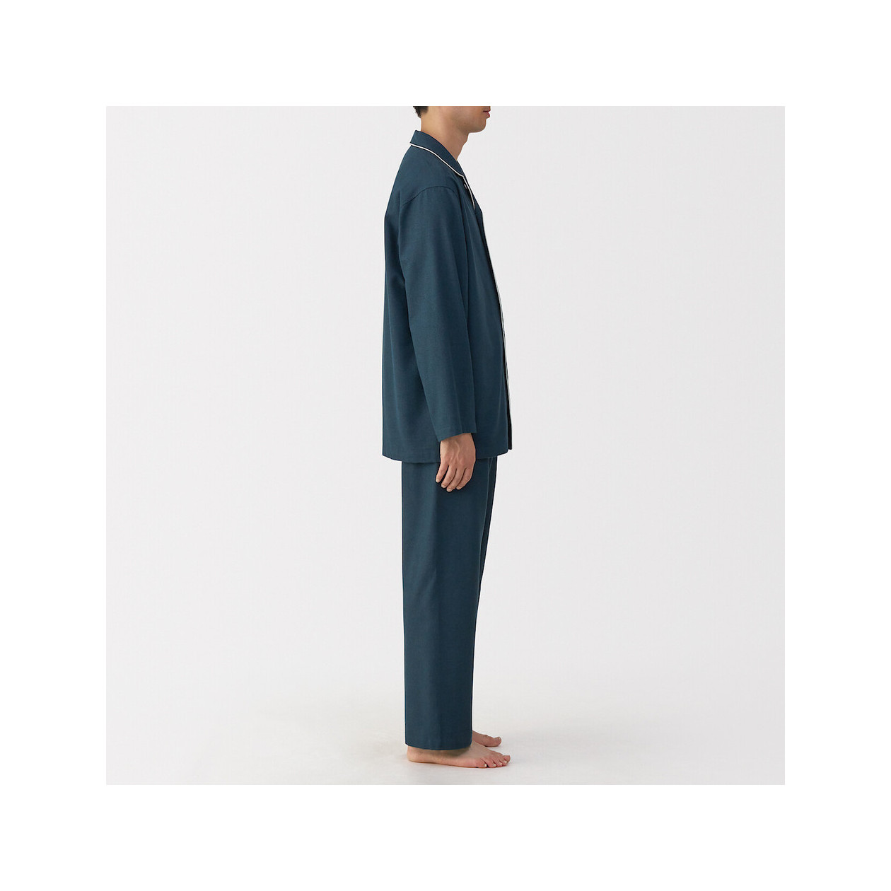 Piżama męska flanelowa granatowa