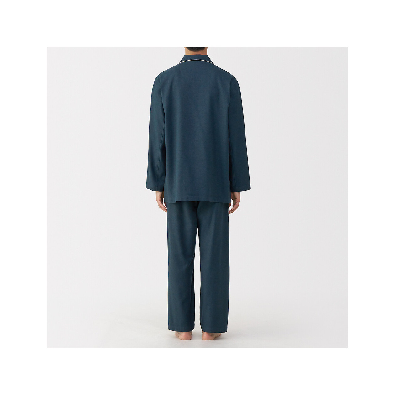 Piżama męska flanelowa granatowa
